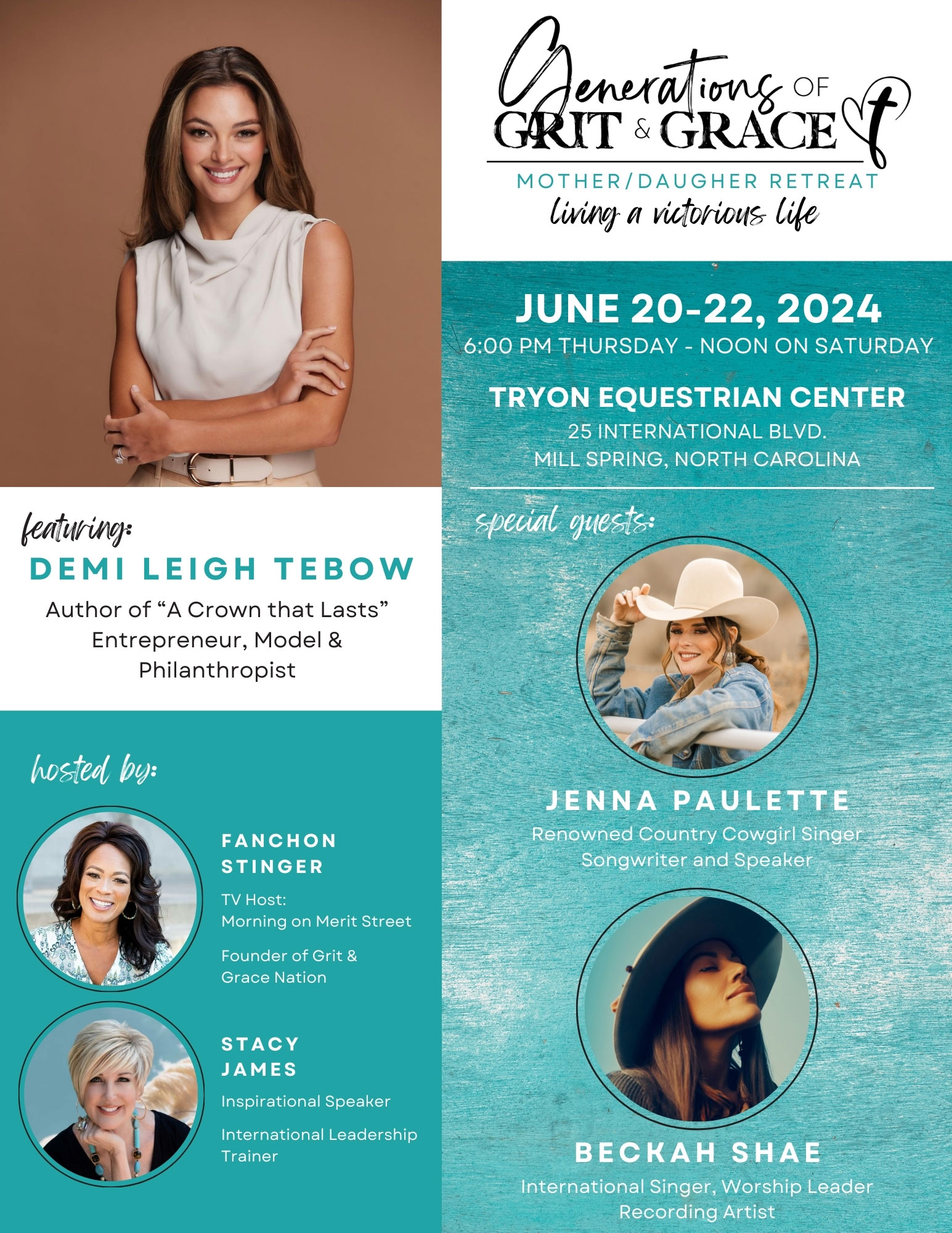 Generations of Grit & Grace - Mother/Daughter Retreat - living a victorious life - featuring Demi Leigh Tebow - Auther of A Crown that Lasts